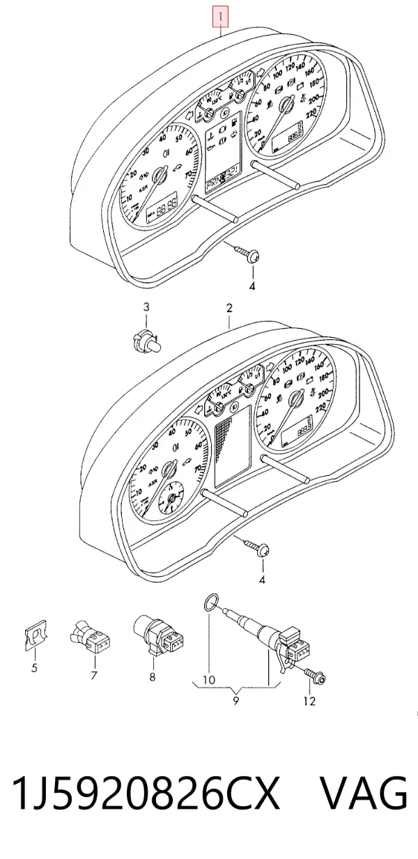 Cuadro instrumentos 1J5920826CX VAG