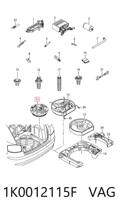 Caja de herramientas VAG 1K0012115F