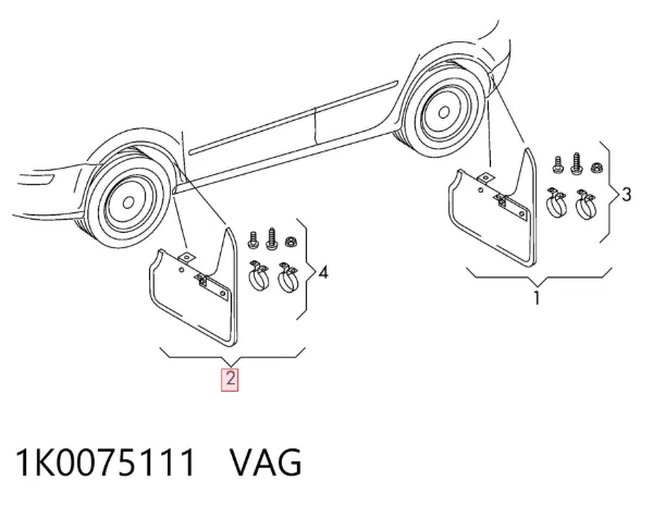 Guardabarros delanteros Volkswagen Golf V