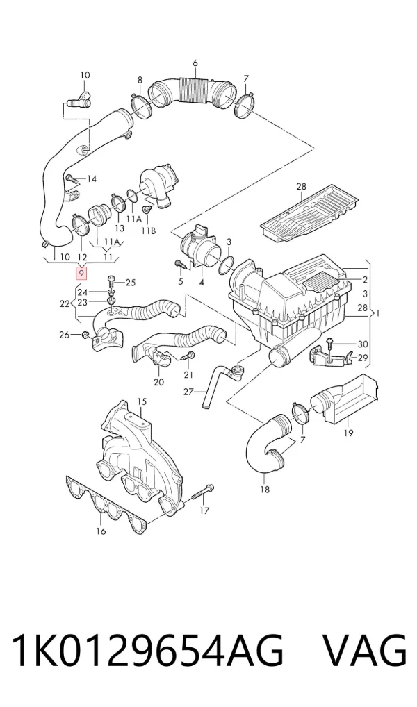  1K0129654AG VAG