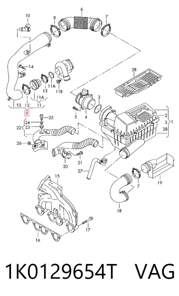  1K0129654T VAG