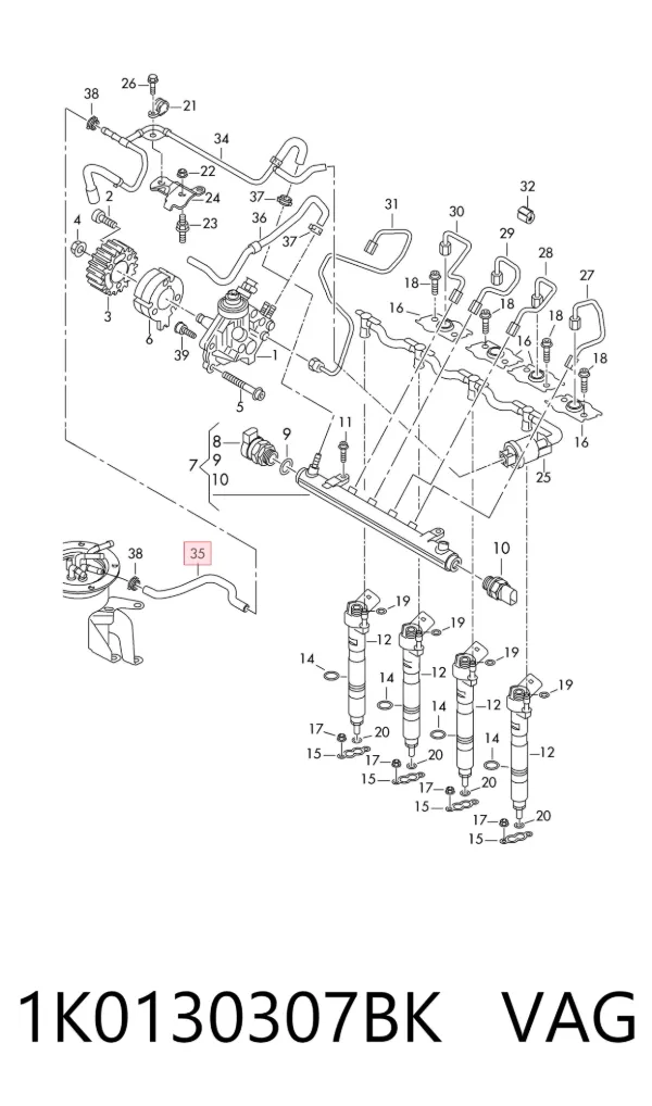  1K0130307BK VAG