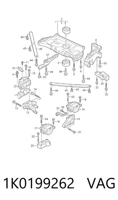 Soporte de motor derecho VAG 1K0199262