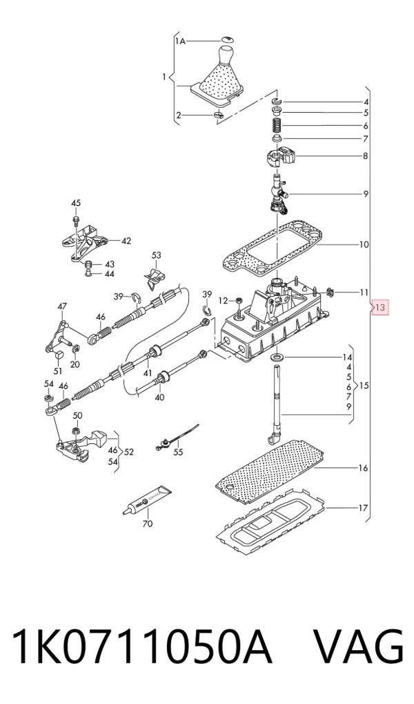 Palanca de cambios Audi A3 Sportback