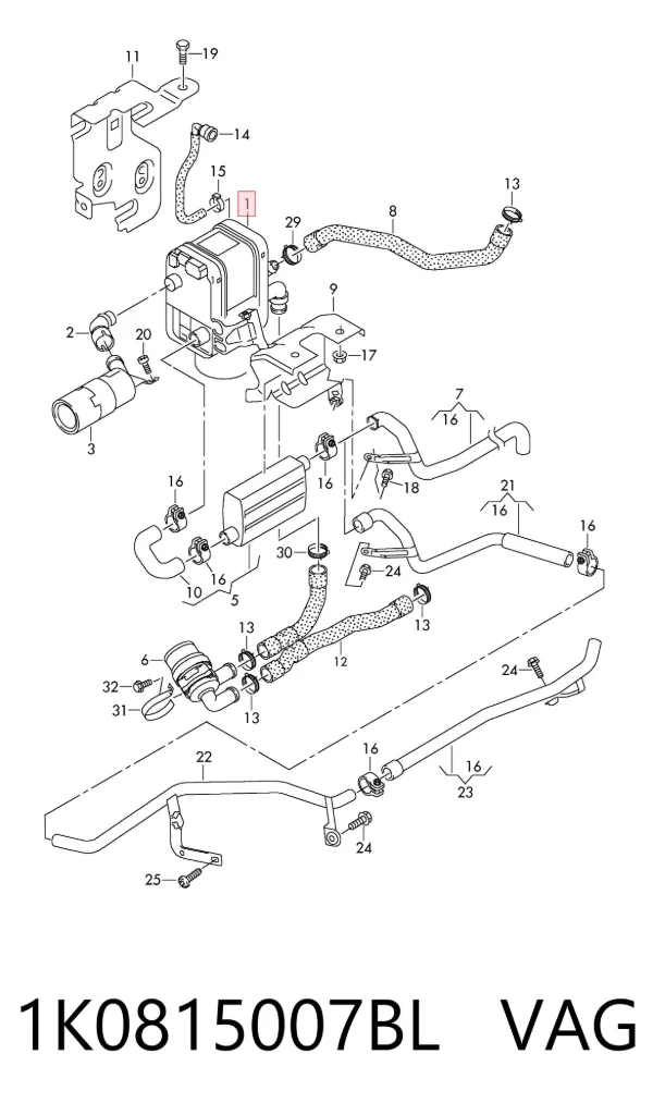 Calefactor autónomo 1K0815007BL VAG