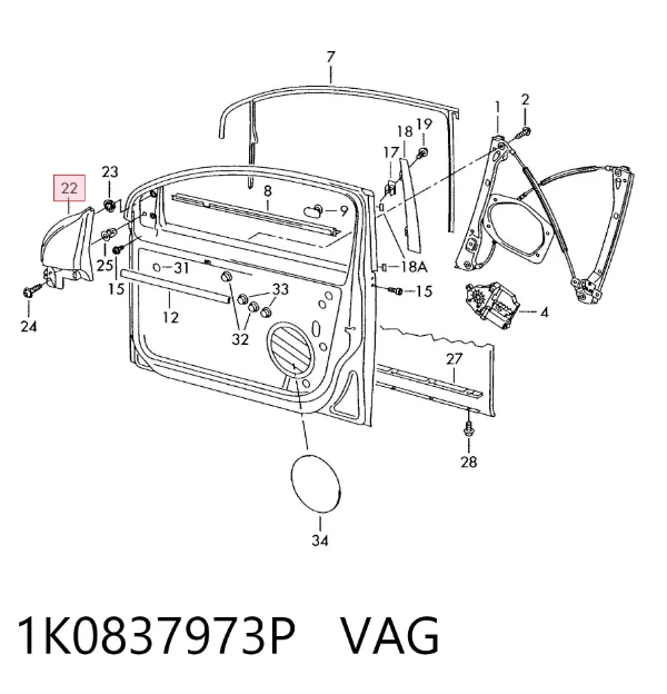  1K0837973P VAG