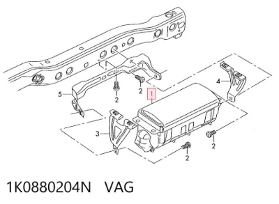 Airbag del pasajero VAG 1K0880204N