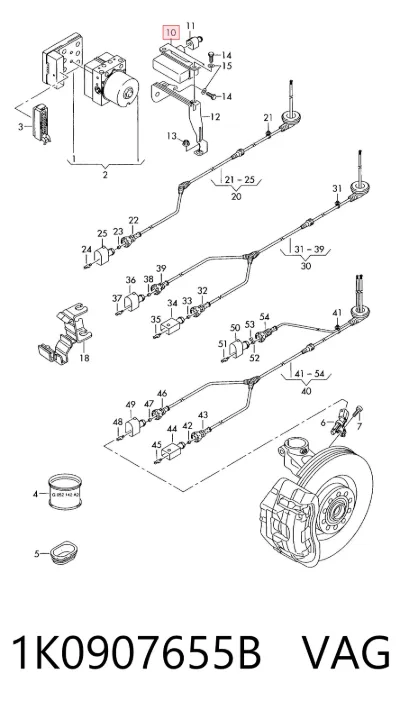 Sensor de aceleración lateral (ESP) VAG 1K0907655B