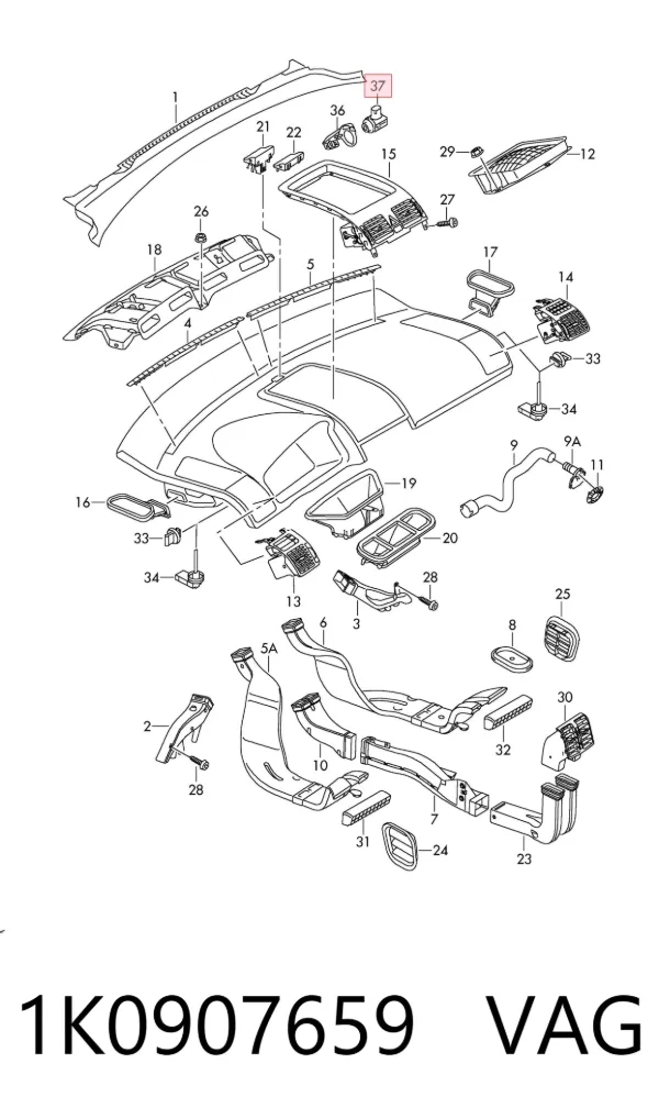 Sensor de contaminación del aire 1K0907659 VAG