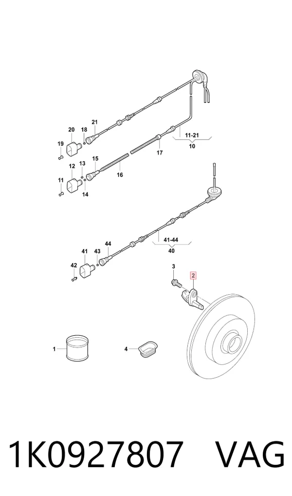 Sensor ABS trasero izquierdo 1K0927807 VAG
