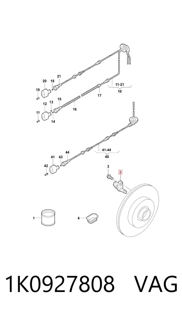 Sensor ABS trasero derecho 1K0927808 VAG
