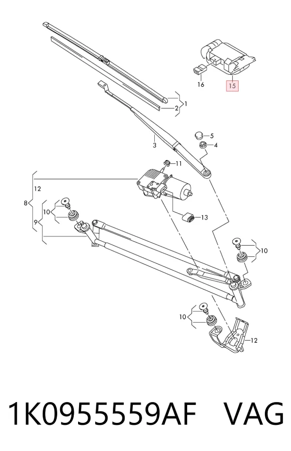 Sensor de lluvia 1K0955559AF VAG