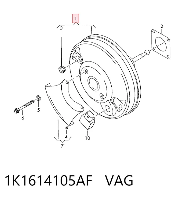 Servofreno 1K1614105AF VAG