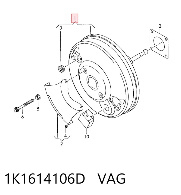Servofreno 1K1614106D VAG