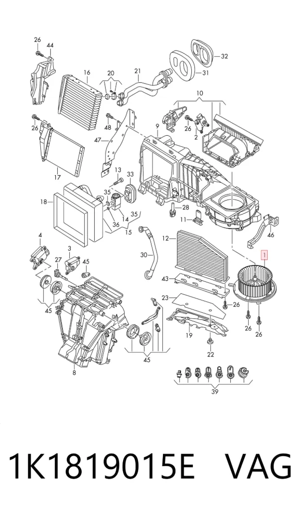 Ventilador habitáculo 1K1819015E VAG