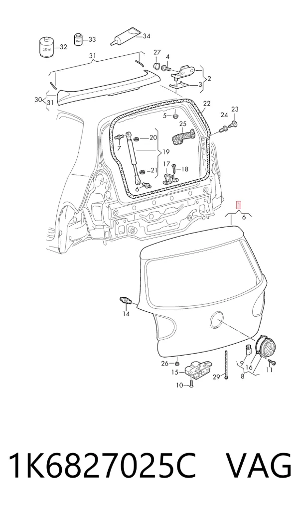 Puerta trasera Volkswagen Golf V