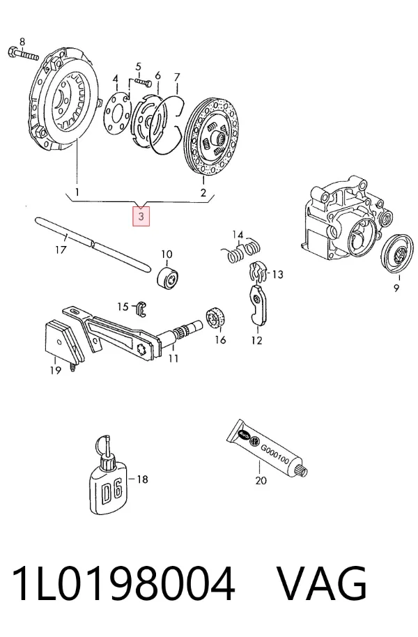 Embrague 1L0198004 VAG