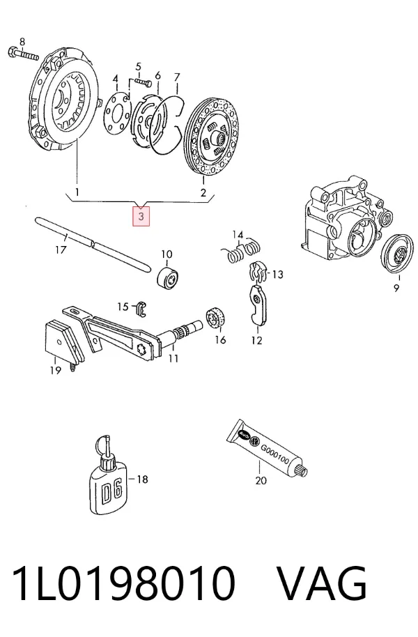 Embrague 1L0198010 VAG