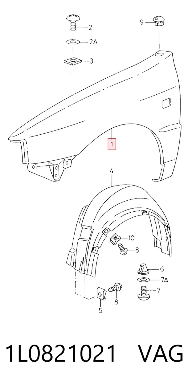 Aleta delantera izquierda Seat Toledo I