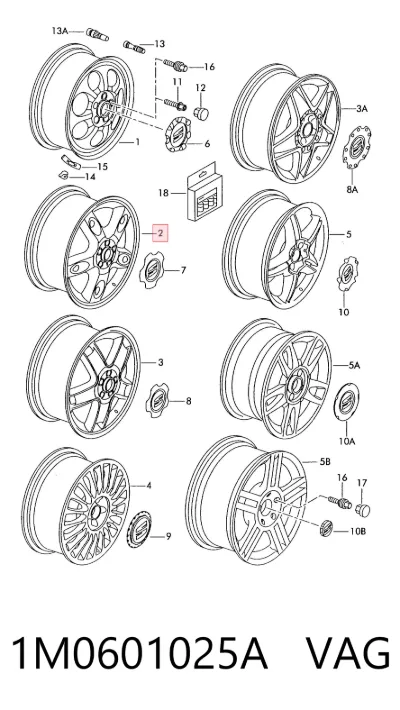 Llantas de aleación VAG 1M0601025A