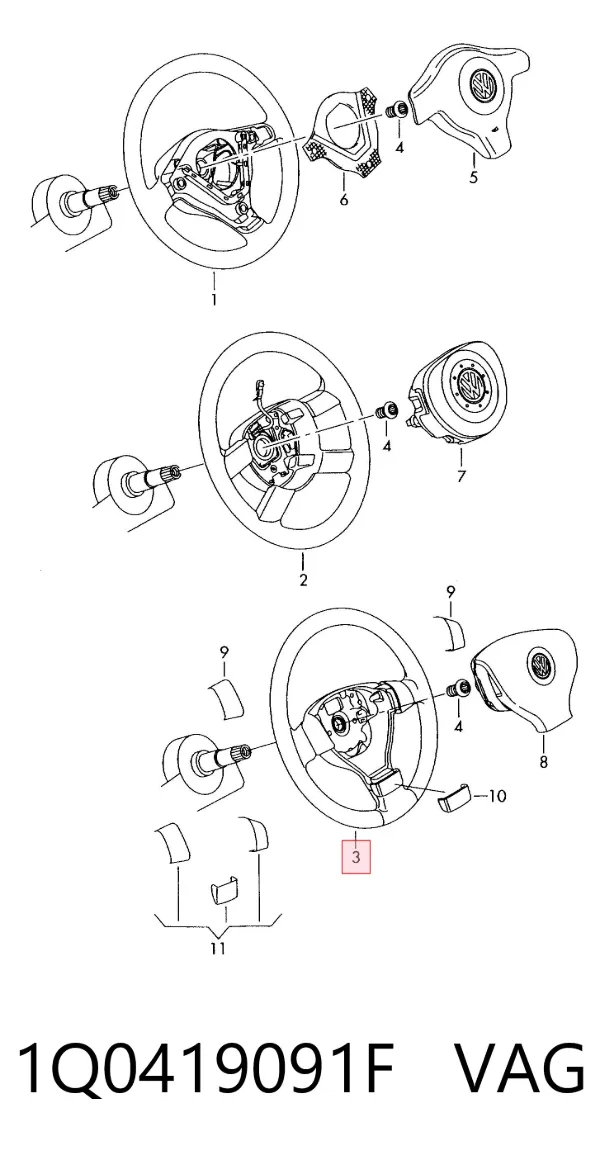 Volante 1Q0419091F VAG