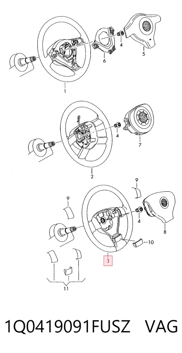 Volante 1Q0419091FUSZ VAG
