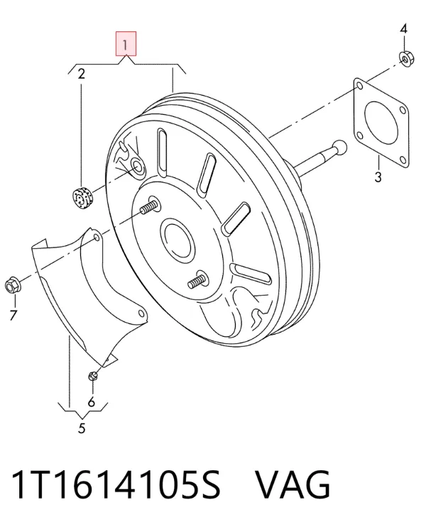 Servofreno 1T1614105S VAG