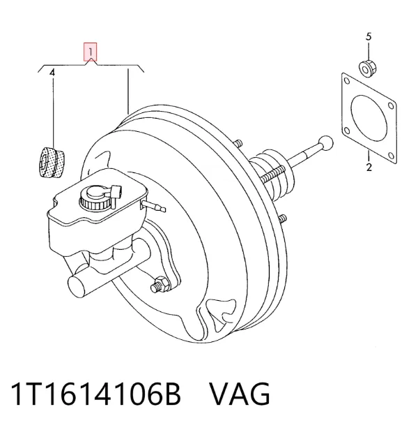 Servofreno 1T1614106B VAG