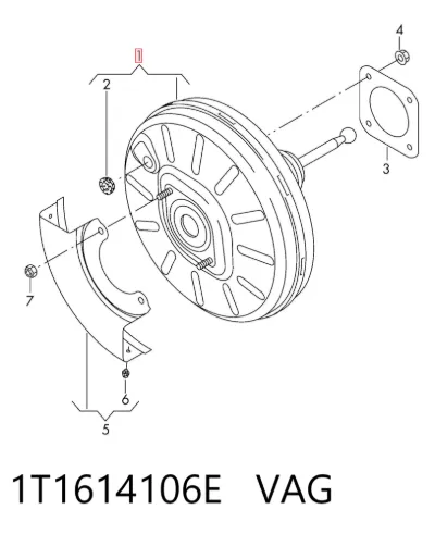 Servofreno VAG 1T1614106E