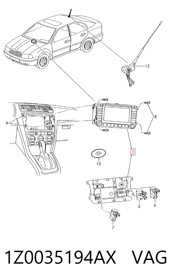 Pantalla 1Z0035194AX VAG