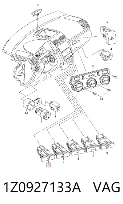 Botón ASR VAG 1Z0927133A