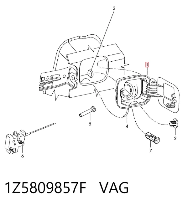 Tapa de la gasolina 1Z5809857F VAG