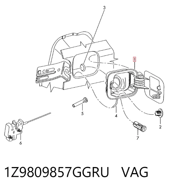 Tapa de la gasolina 1Z9809857GGRU VAG