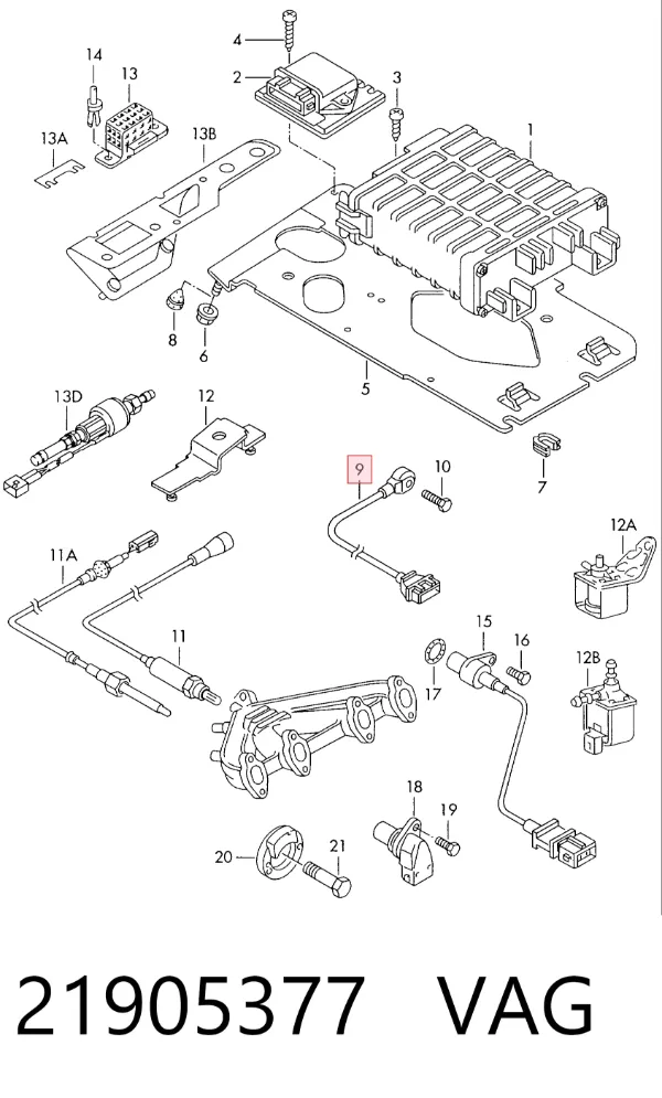 Sensor de detonacion 21905377 VAG