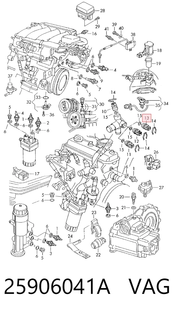 Sensor de temperatura 25906041A VAG
