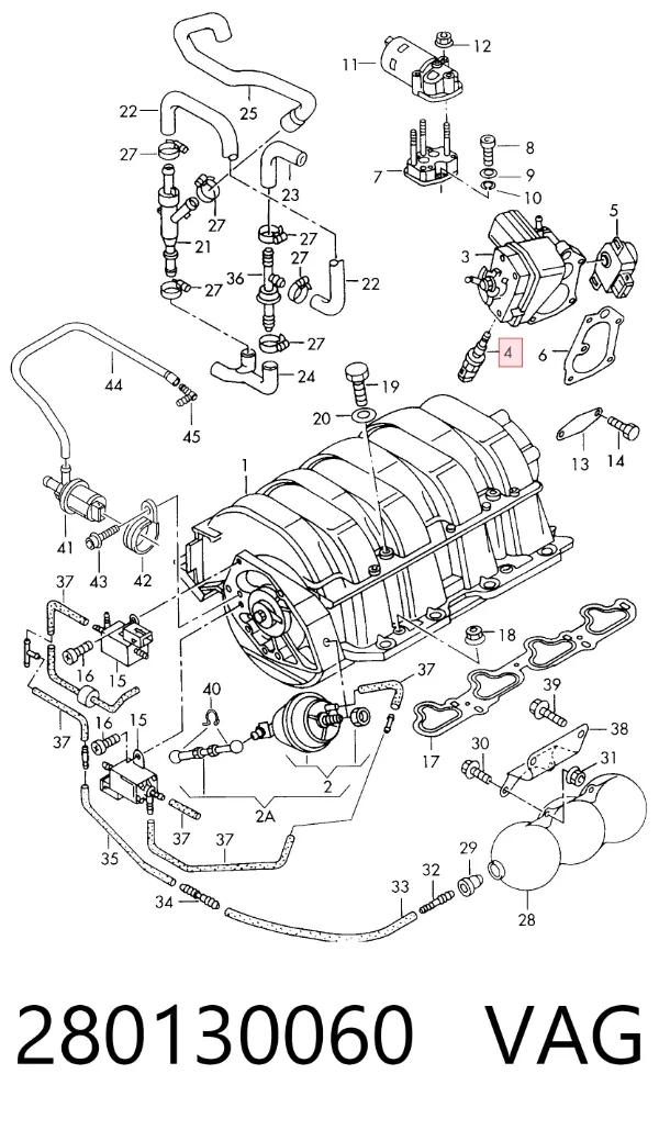 Sensor de temperatura del aire de admisión 280130060 VAG