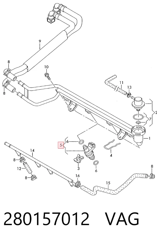 Inyector 280157012 VAG