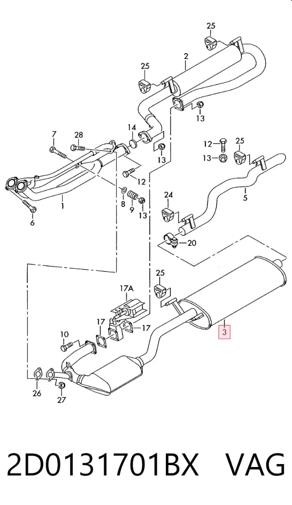 Catalizador 2D0131701BX VAG