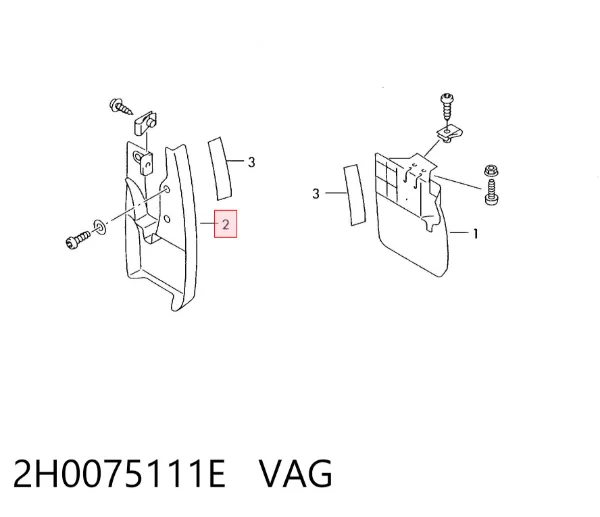 Guardabarros delanteros 2H0075111E VAG