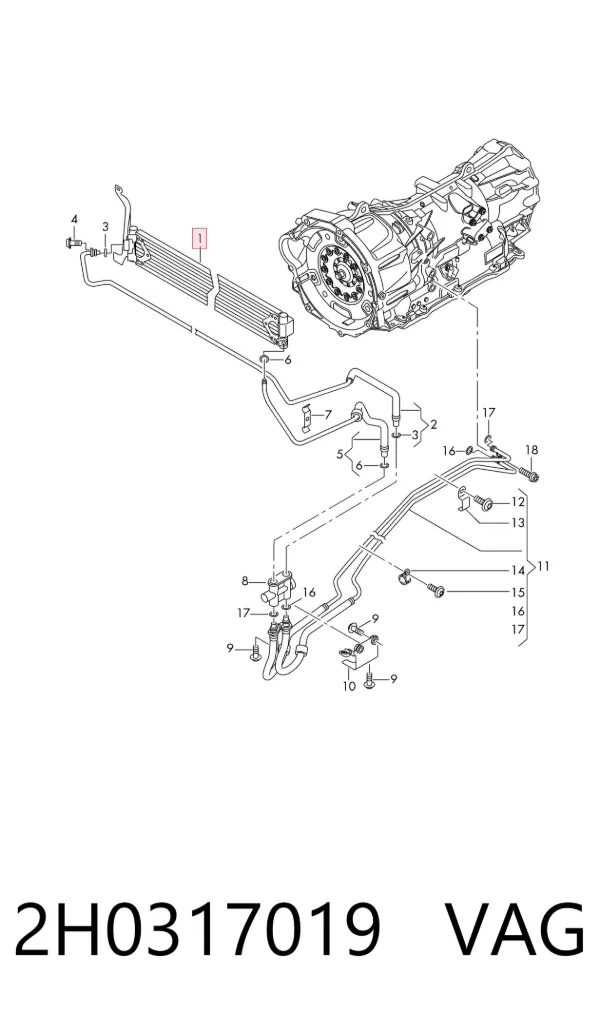 Radiador de refrigeración de la transmisión 2H0317019 VAG