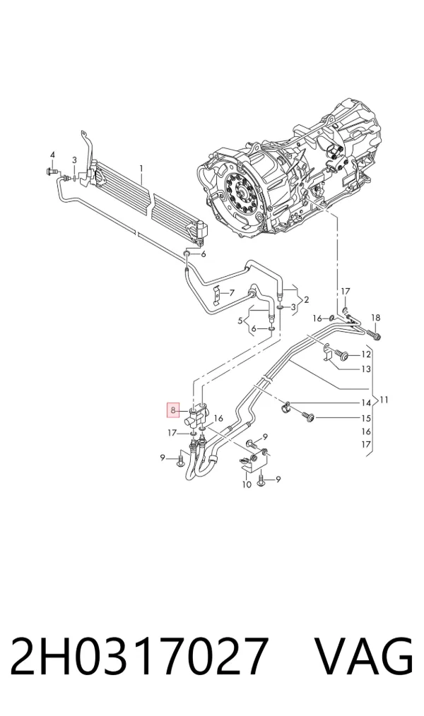 Termostato de aceite de transmisión automática 2H0317027 VAG