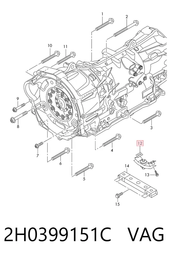 Taco de caja de cambios 2H0399151C VAG