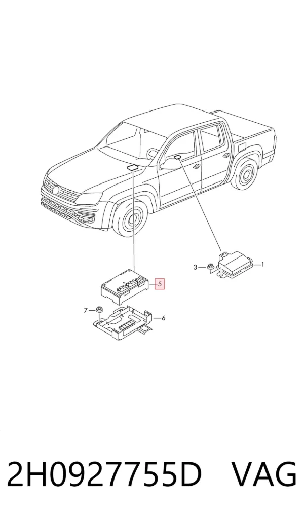 Módulo de control de la caja de transferencia 2H0927755D VAG