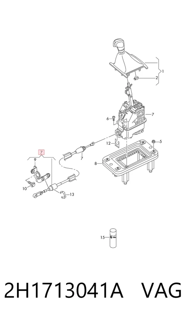 Palanca de cambios Volkswagen AMAROK 2HA, 2HB, S1B, S6B, S7A, S7B