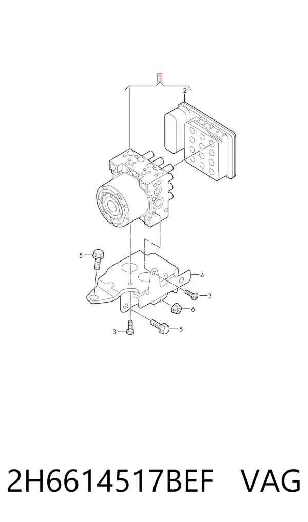 Módulo ABS 2H6614517BEF VAG