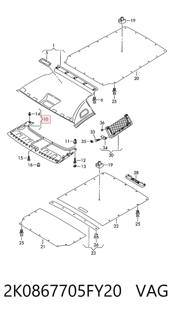 Techo interior Volkswagen Caddy ALLTRACK IV
