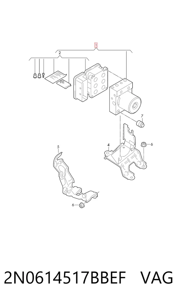 Módulo ABS 2N0614517BBEF VAG