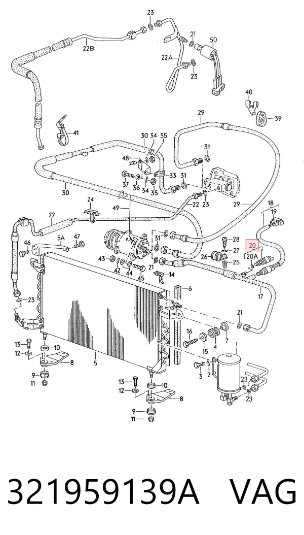 Sensor de presion de aire acondicionado 321959139A VAG