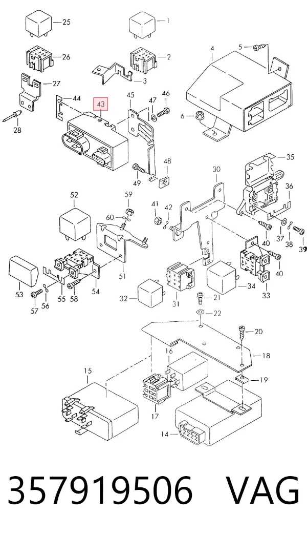 Regulador de velocidad del ventilador de refrigeración (unidad de control) 357919506 VAG