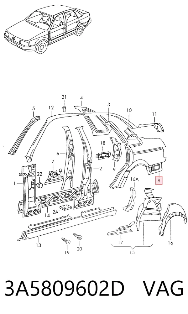  3A5809602D VAG